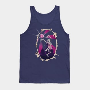 Disco dancing Skeleton with Mirror ball Tank Top